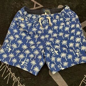 ralph lauren polo water swim trunks shorts boys medium 10/12